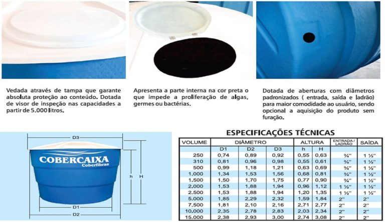 Caixa D Gua Fibra De Vidro Campinas Coberfibras